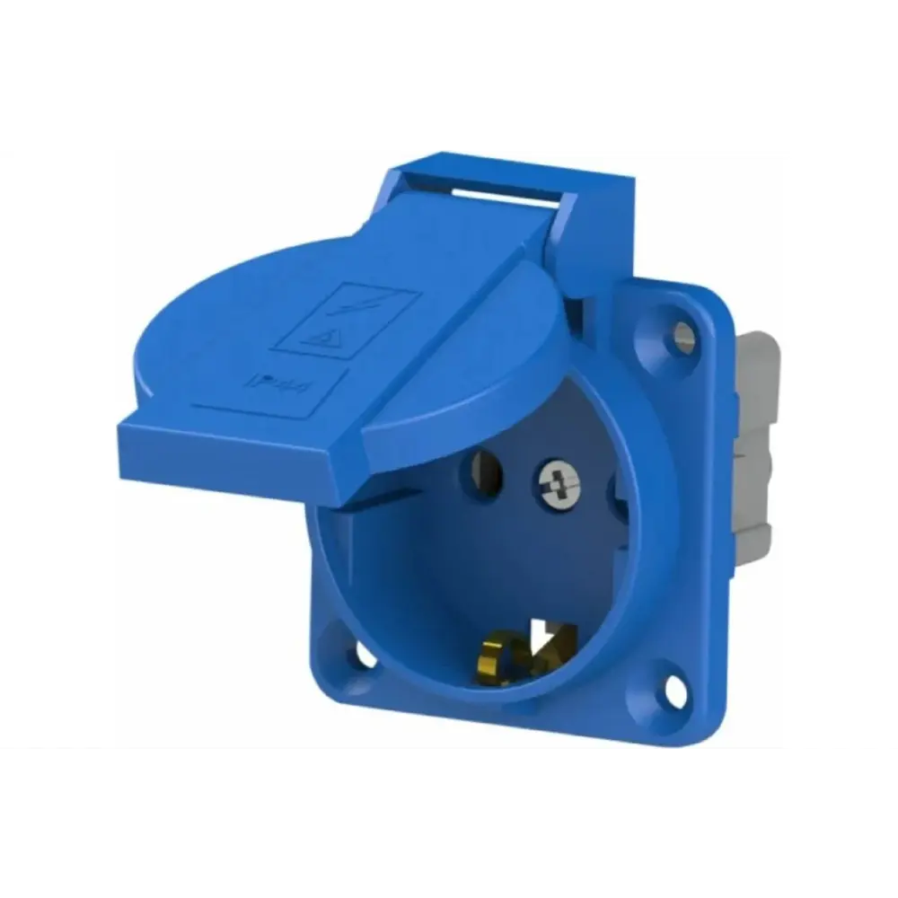 Фото 4 Розетка щитовая Ne-ad NVO-SH-R-1PEN-16-IP44-BLUE с заземлением и крышкой 230 В 16 A цвет синий Фото 4 Розетка щитовая Ne-ad NVO-SH-R-1PEN-16-IP44-BLUE с заземлением и крышкой 230 В 16 A цвет синий