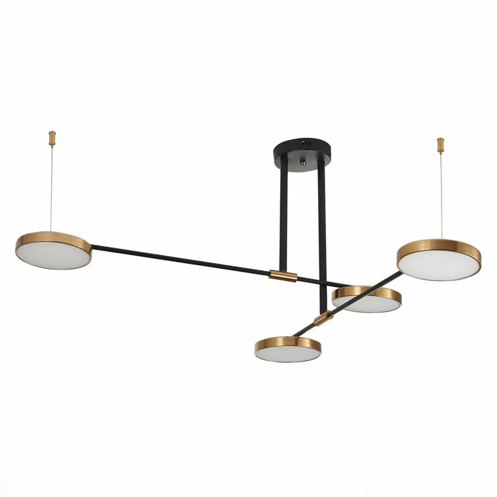 Фото Светильник подвесной светодиодный ST Luce SL1605.403.04 Черный/Латунь. Белый LED 4x8.5W 3000K Фото Светильник подвесной светодиодный ST Luce SL1605.403.04 Черный/Латунь. Белый LED 4x8.5W 3000K