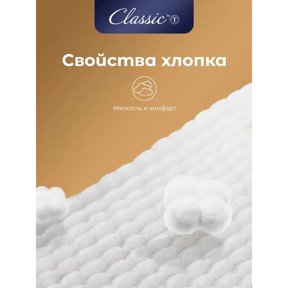 Фото 4 Наматрасник двуспальный Classic by T Деметра 180x200, хлопковое волокно и микроволокно Фото 4 Наматрасник двуспальный Classic by T Деметра 180x200, хлопковое волокно и микроволокно