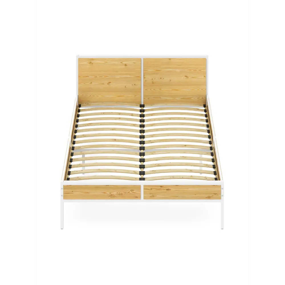 Фото 2 Кровать Solarius Kr120loft-lak-white-orto 125 x 90 x 206 см сосна цвет белый