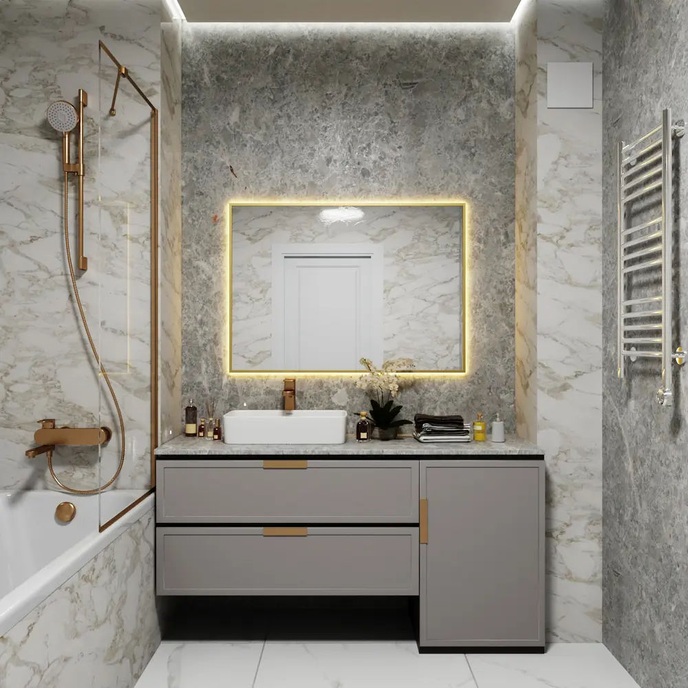 Фото 4 Зеркало со встроенной подсветкой One mirror 11080зст 80x110 см Фото 4 Зеркало со встроенной подсветкой One mirror 11080зст 80x110 см