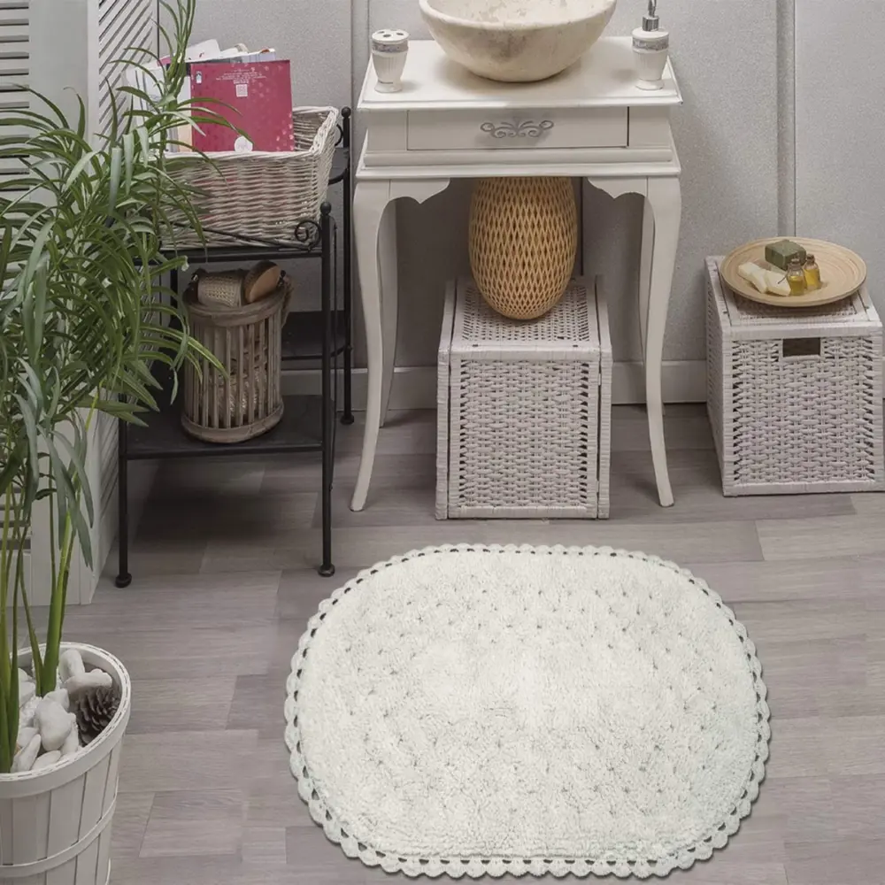 Фото Коврик для ванной комнаты SOFI DE MARKO S.144крем 100x60см цвет бежевый Фото Коврик для ванной комнаты SOFI DE MARKO S.144крем 100x60см цвет бежевый