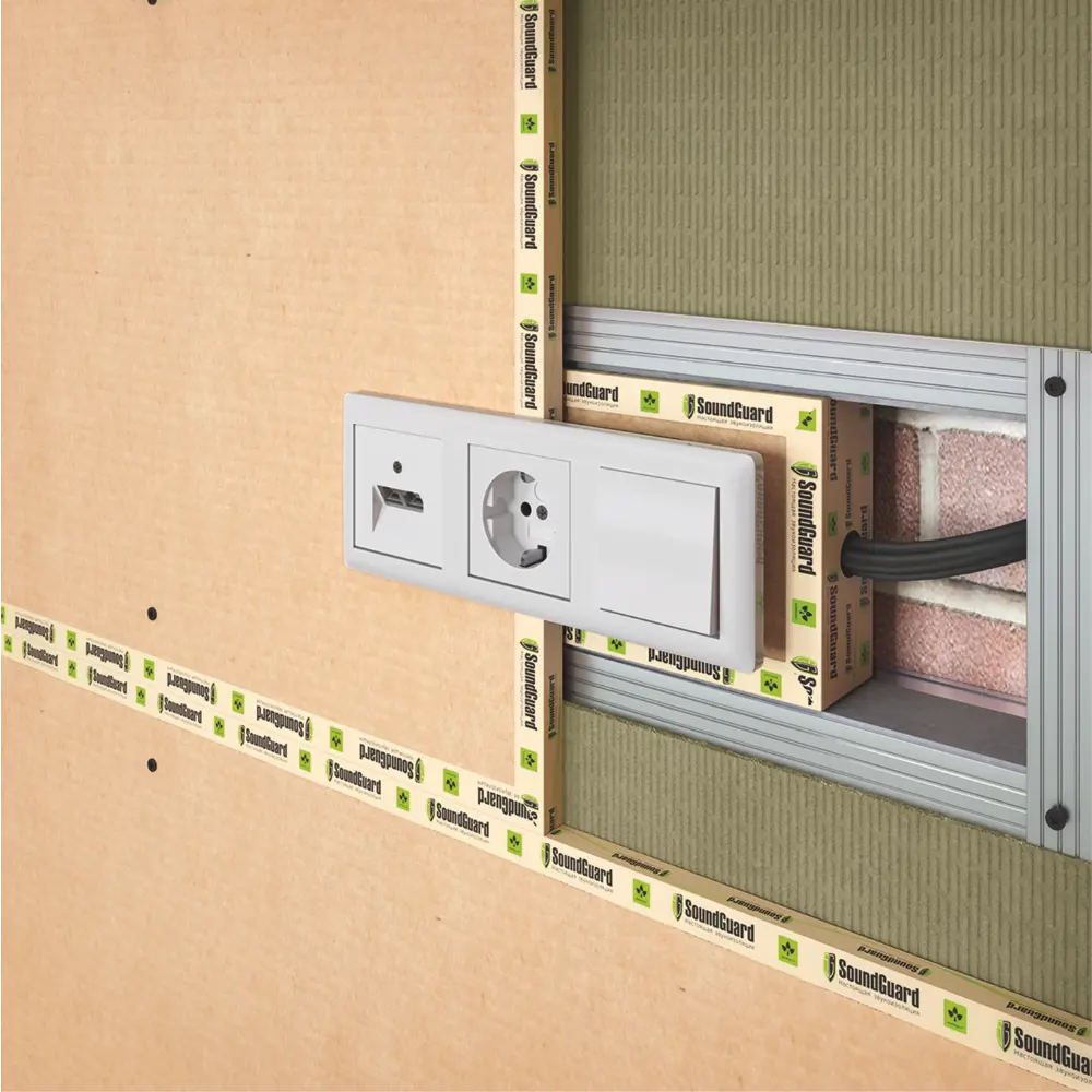 Фото 2 Подрозетник звукоизоляционный SoundGuard P-BOX 3 3-секционный 290x130x48 мм цвет коричневый Фото 2 Подрозетник звукоизоляционный SoundGuard P-BOX 3 3-секционный 290x130x48 мм цвет коричневый