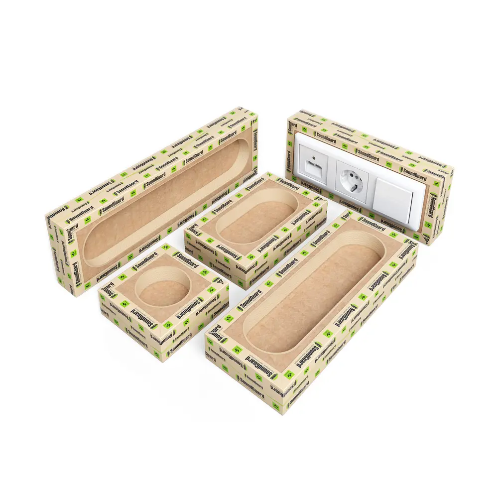 Фото 3 Подрозетник звукоизоляционный SoundGuard P-BOX 3 3-секционный 290x130x48 мм цвет коричневый Фото 3 Подрозетник звукоизоляционный SoundGuard P-BOX 3 3-секционный 290x130x48 мм цвет коричневый