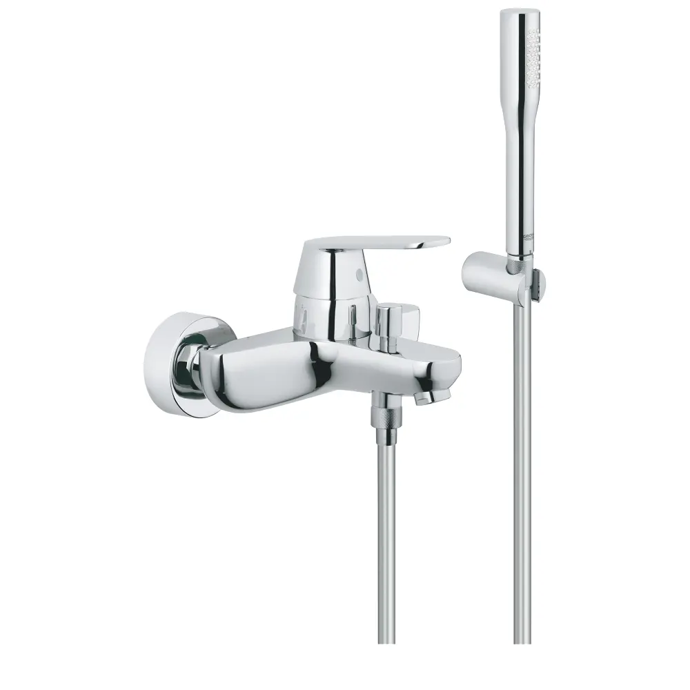 Фото Однорычажный смеситель для ванны GROHE Eurosmart с лейкой и шлангом хром 32832000 Фото Однорычажный смеситель для ванны GROHE Eurosmart с лейкой и шлангом хром 32832000