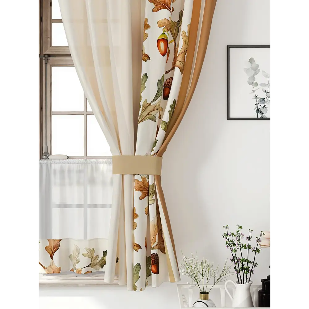 Фото 4 Комплект штор Comfy way Иномик - 36 CW705036-160 на шторной ленте 160x150 см цвет бежевый Фото 4 Комплект штор Comfy way Иномик - 36 CW705036-160 на шторной ленте 160x150 см цвет бежевый