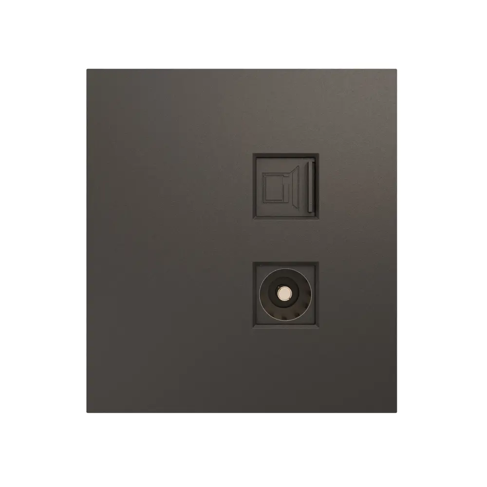 Фото Розетка для телевизора и компьютера встраиваемая Kranz Strong KR-78-0722-6 RJ45 цвет графит Фото Розетка для телевизора и компьютера встраиваемая Kranz Strong KR-78-0722-6 RJ45 цвет графит