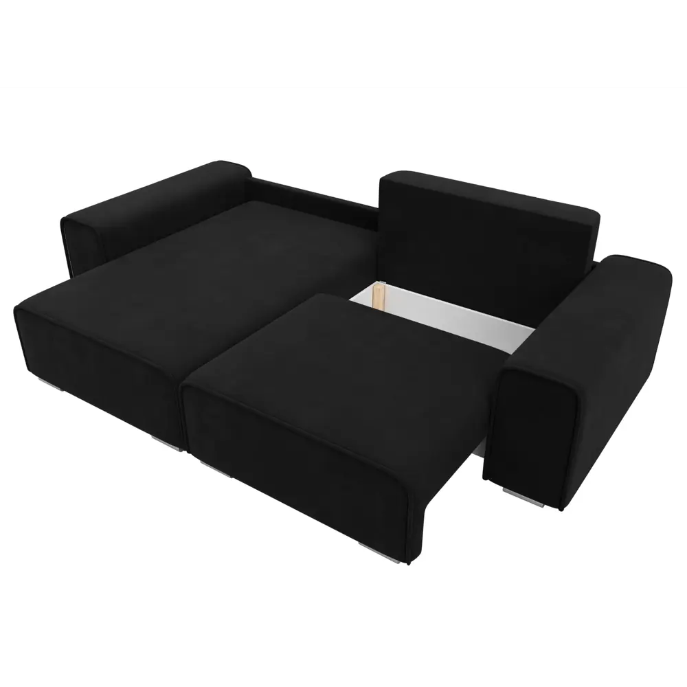 Фото 7 Диван угловой Лига-029 левый угол Лига диванов 121918L 263x88x155 см микровельвет цвет черный Фото 7 Диван угловой Лига-029 левый угол Лига диванов 121918L 263x88x155 см микровельвет цвет черный