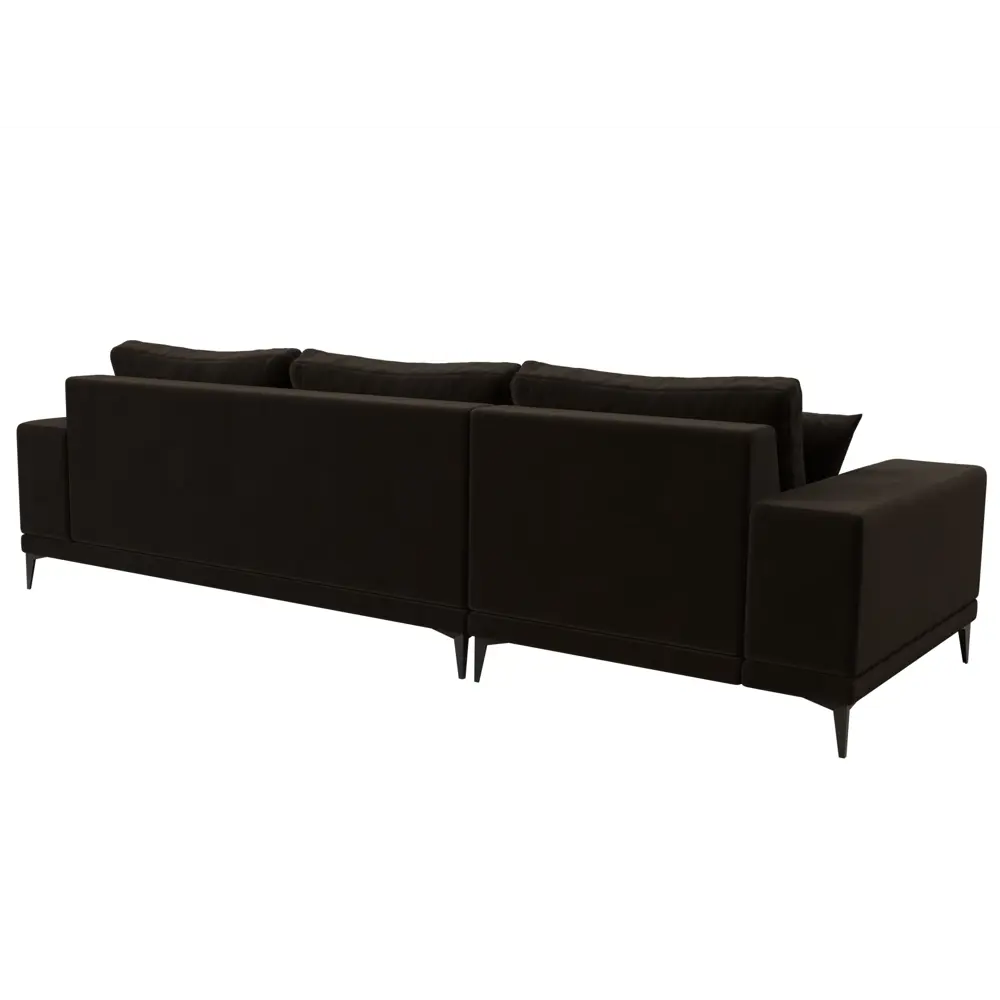 Фото 5 Диван угловой Льюес левый Лига диванов 122405L 280x88x164 см микровельвет цвет коричневый Фото 5 Диван угловой Льюес левый Лига диванов 122405L 280x88x164 см микровельвет цвет коричневый