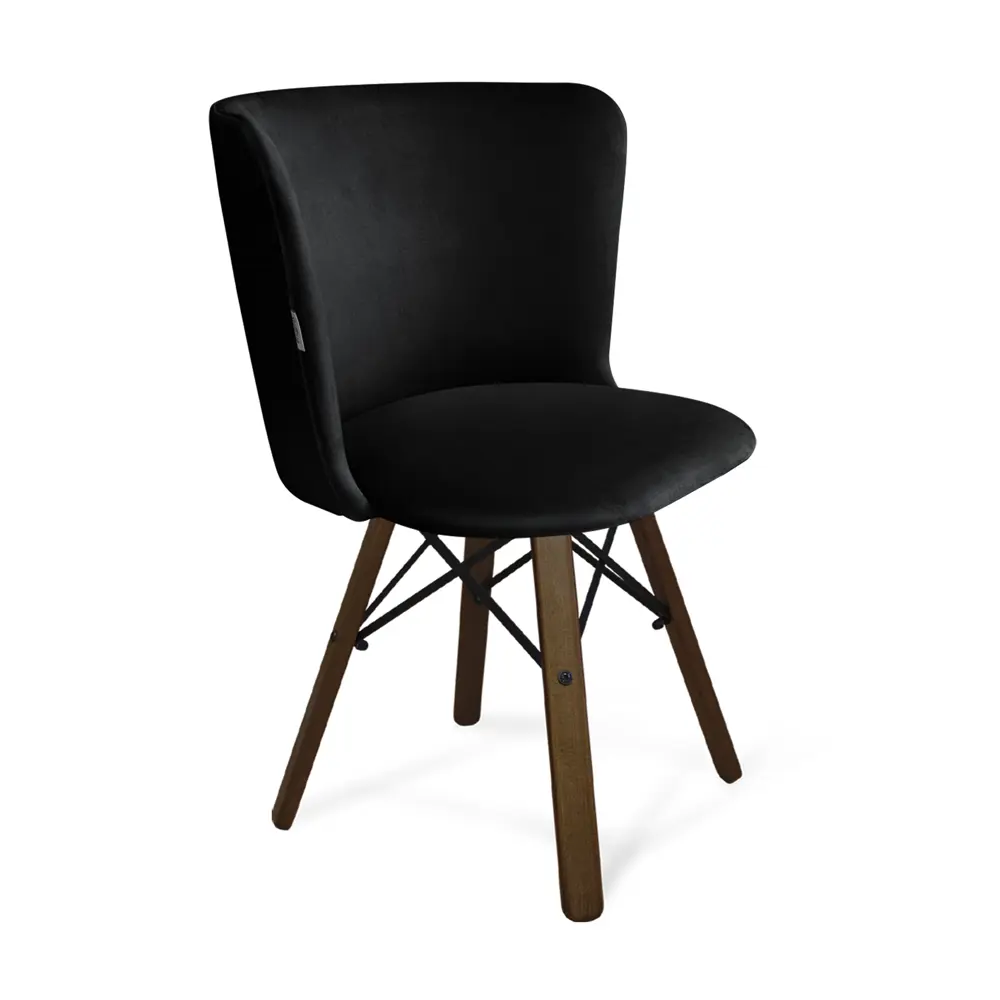 Фото Стул Sheffilton 3039912102 60x80x45 см велюр цвет Черный Фото Стул Sheffilton 3039912102 60x80x45 см велюр цвет Черный