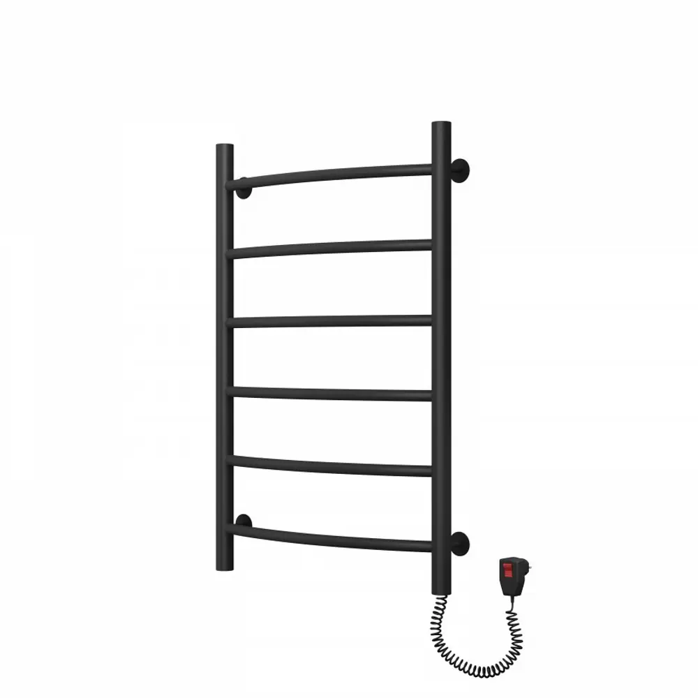 Фото Полотенцесушитель электрический Маргроид Лина B6 50x80 см правое подключение цвет черный матовый Фото Полотенцесушитель электрический Маргроид Лина B6 50x80 см правое подключение цвет черный матовый
