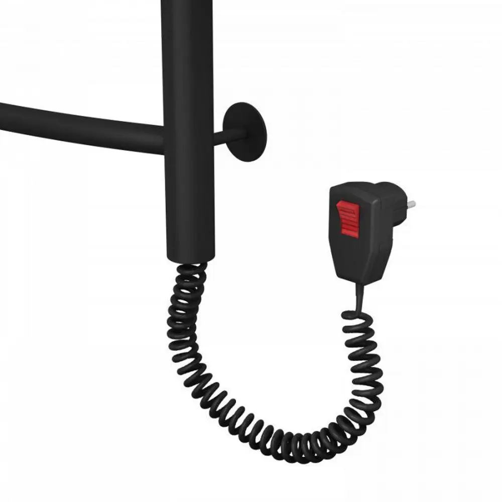 Фото 2 Полотенцесушитель электрический Маргроид Лина B6 50x80 см правое подключение цвет черный матовый Фото 2 Полотенцесушитель электрический Маргроид Лина B6 50x80 см правое подключение цвет черный матовый