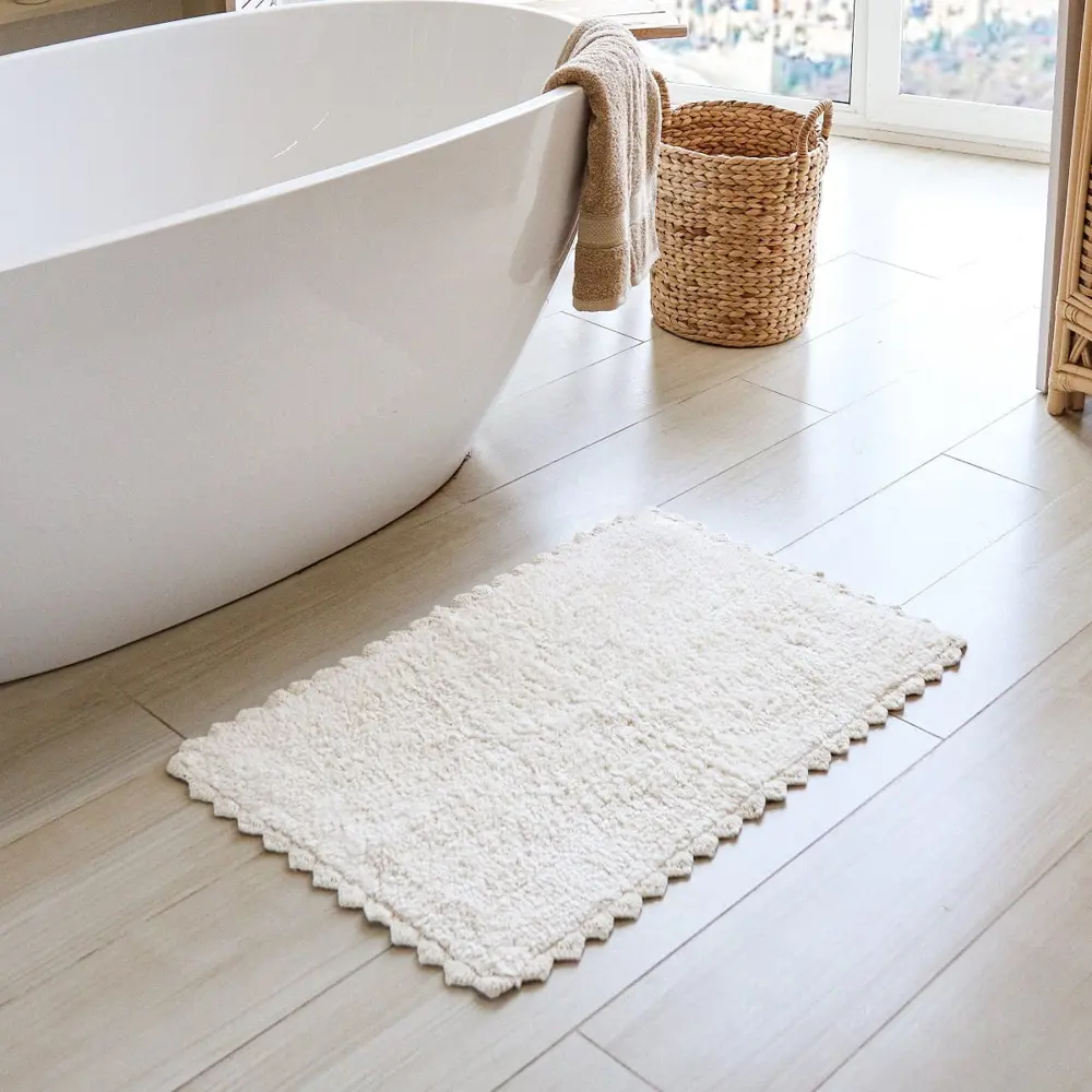 Фото 2 Коврик для ванной комнаты Arya Home Collection 8680943101969 80x50см цвет белый Фото 2 Коврик для ванной комнаты Arya Home Collection 8680943101969 80x50см цвет белый