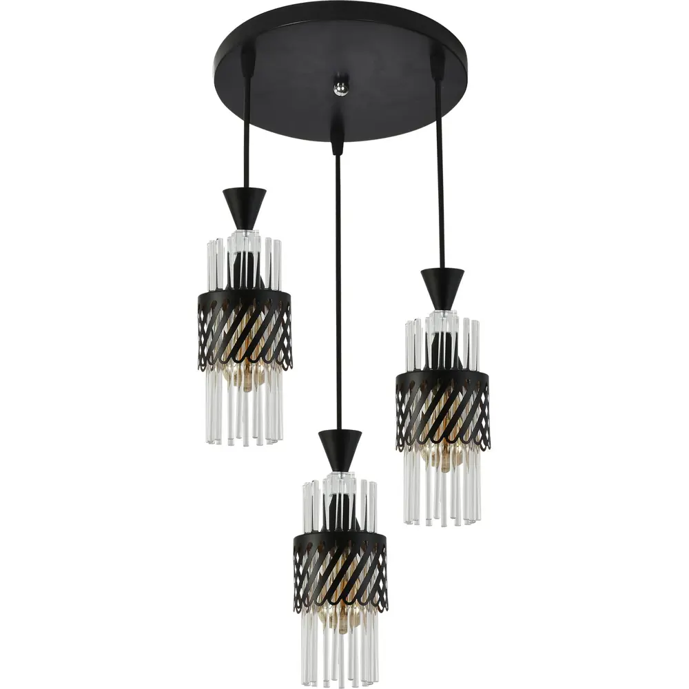 Фото 5 Светильник подвесной Reluce 03034-0.9-03 bk 3 лампы 18 м² цвет черный Фото 5 Светильник подвесной Reluce 03034-0.9-03 bk 3 лампы 18 м² цвет черный