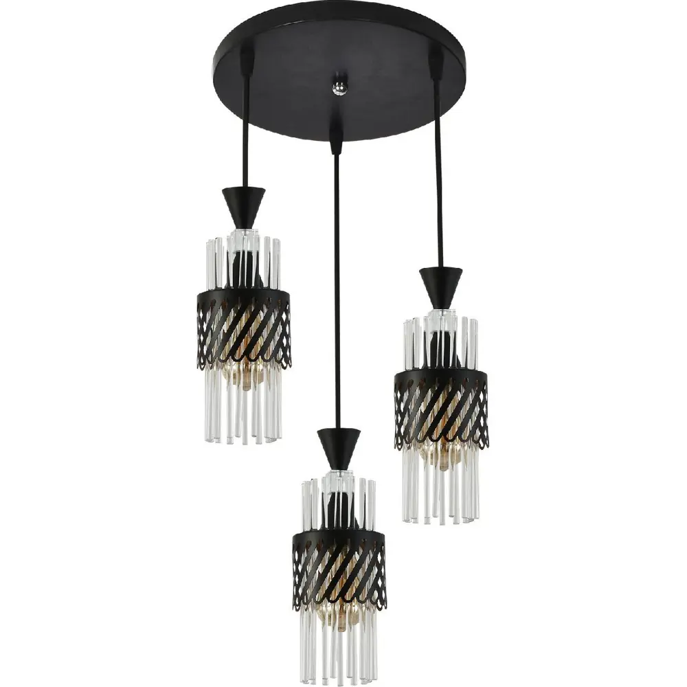 Фото 4 Светильник подвесной Reluce 03034-0.9-03 bk 3 лампы 18 м² цвет черный Фото 4 Светильник подвесной Reluce 03034-0.9-03 bk 3 лампы 18 м² цвет черный