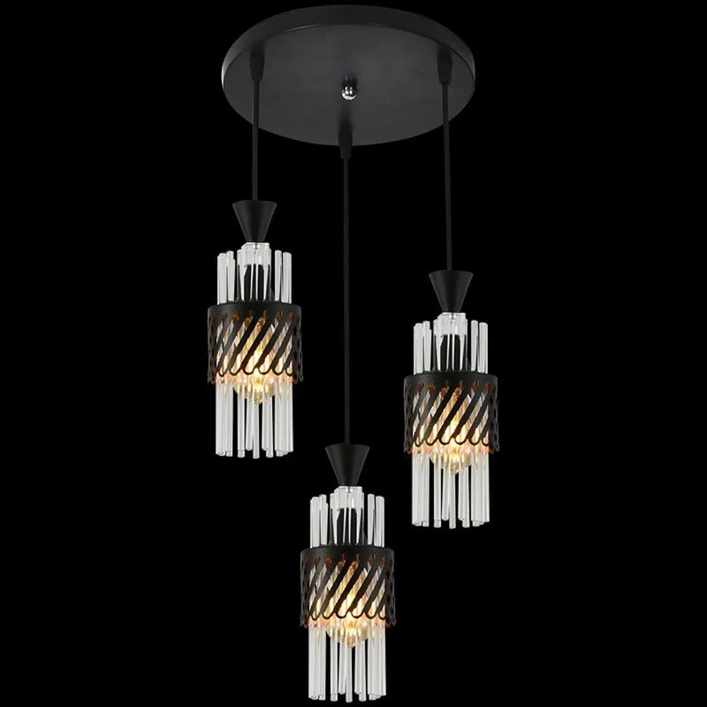 Фото 6 Светильник подвесной Reluce 03034-0.9-03 bk 3 лампы 18 м² цвет черный Фото 6 Светильник подвесной Reluce 03034-0.9-03 bk 3 лампы 18 м² цвет черный