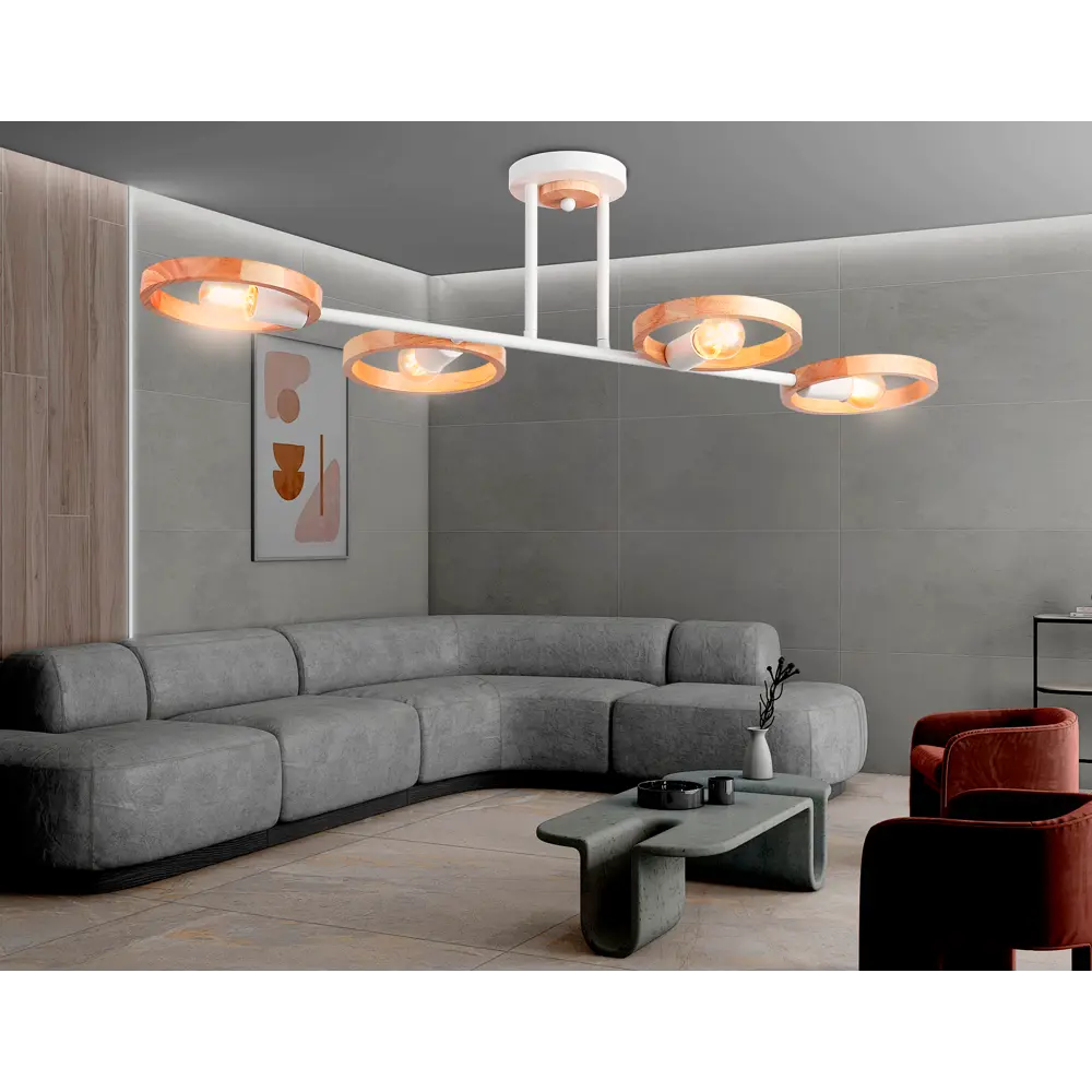 Фото 16 Люстра на штанге светодиодная Ambrella light Tr8247 10 м² нейтральный белый свет цвет белый Фото 16 Люстра на штанге светодиодная Ambrella light Tr8247 10 м² нейтральный белый свет цвет белый