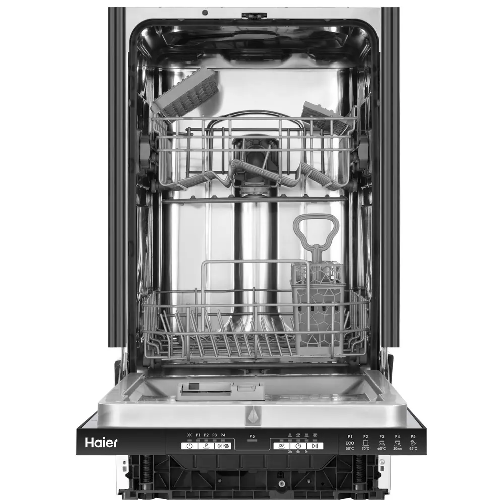 Фото Встраиваемая посудомоечная машина Haier HDWE9-191RU 44.8 см 5 программ цвет черный Фото Встраиваемая посудомоечная машина Haier HDWE9-191RU 44.8 см 5 программ цвет черный
