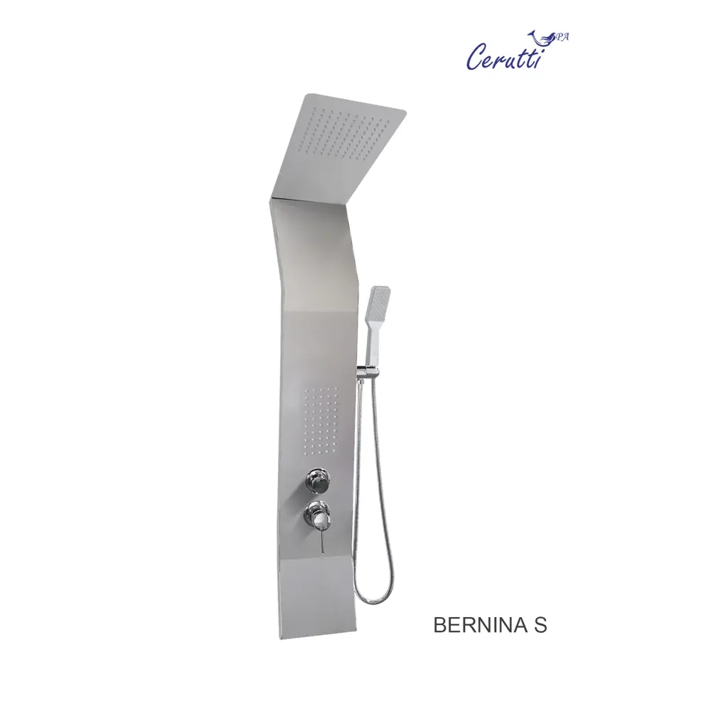 Фото 3 Душевая панель Ceruttispa Bernina CT8983 матовый хром с гидромассажем Фото 3 Душевая панель Ceruttispa Bernina CT8983 матовый хром с гидромассажем