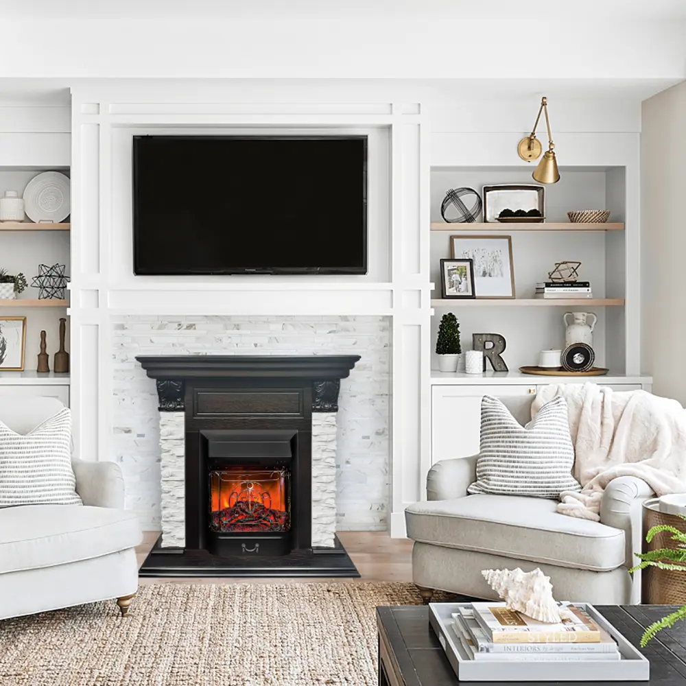 Фото 3 Каминокомплект Realflame Bilbao STD/EUG AO-215 с очагом Majestic Lux BL 1550Вт орех фактурный Фото 3 Каминокомплект Realflame Bilbao STD/EUG AO-215 с очагом Majestic Lux BL 1550Вт орех фактурный
