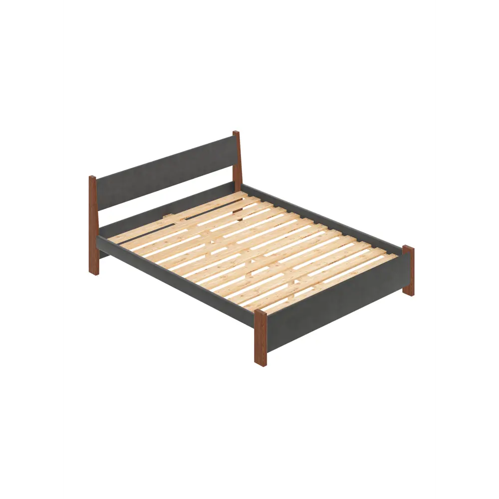 Фото Кровать Solarius Мишка реечное основание 170x80x210см дерево цвет темно-серый/темный дуб Фото Кровать Solarius Мишка реечное основание 170x80x210см дерево цвет темно-серый/темный дуб