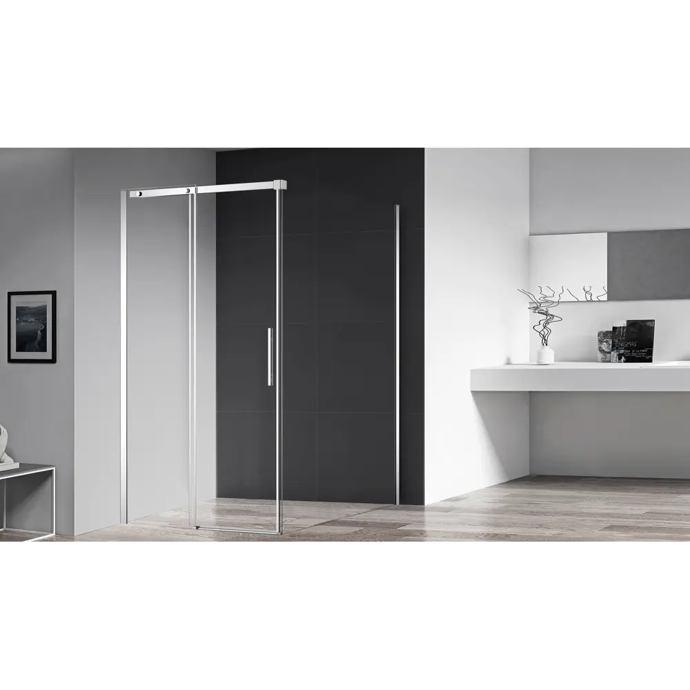 Фото Душевой уголок Belbagno ACQUA ACQUA-AH-1-110/90-C-Cr прямоугольник 90x110см серебристый блеск профиль эффект стекла прозрачное закаленное стекло Фото Душевой уголок Belbagno ACQUA ACQUA-AH-1-110/90-C-Cr прямоугольник 90x110см серебристый блеск профиль эффект стекла прозрачное закаленное стекло