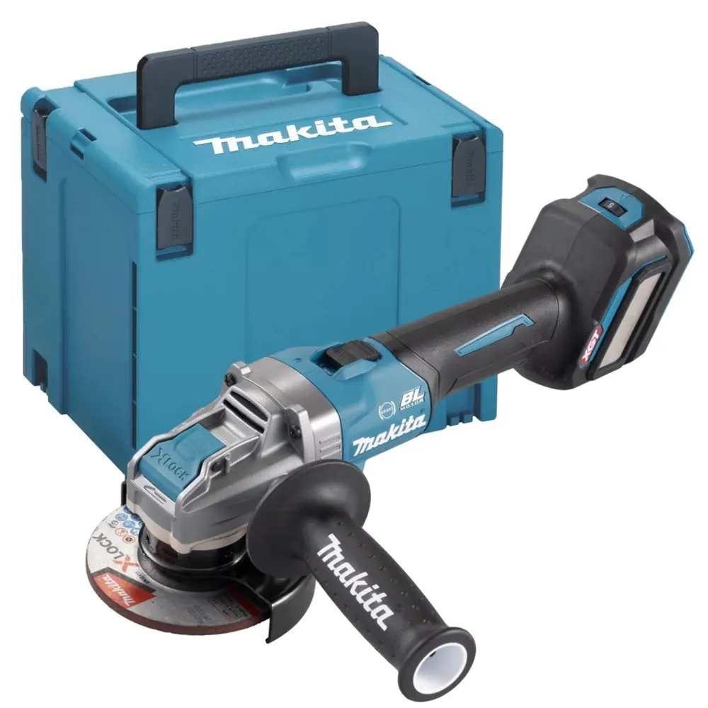 Фото УШМ аккумуляторная бесщеточная Makita GA040GZ01, 40 В Li-Ion 115 мм, без АКБ и ЗУ Фото УШМ аккумуляторная бесщеточная Makita GA040GZ01, 40 В Li-Ion 115 мм, без АКБ и ЗУ