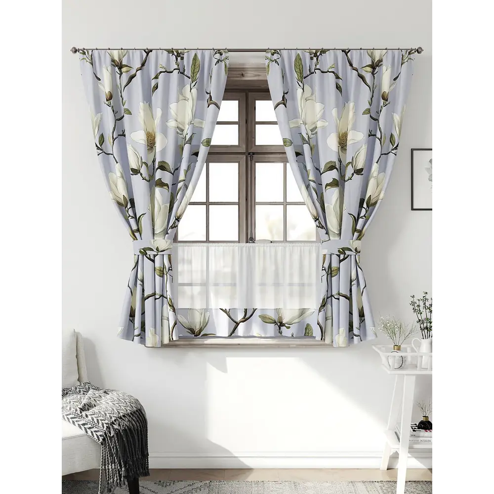 Фото Комплект штор Comfy way Иномик - 64 CW705064-160 на шторной ленте 160x150 см цвет бежевый Фото Комплект штор Comfy way Иномик - 64 CW705064-160 на шторной ленте 160x150 см цвет бежевый