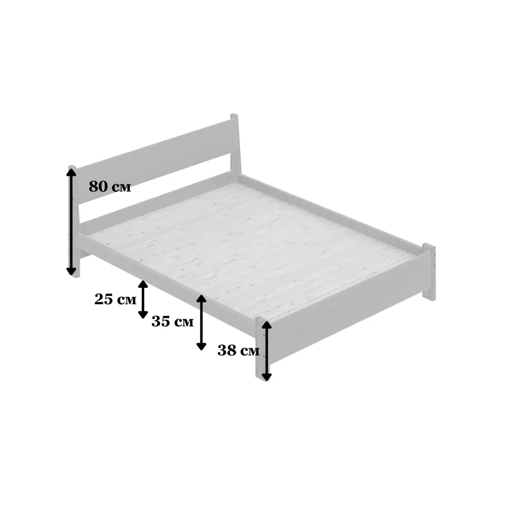 Фото 4 Кровать Solarius Мишка сплошное основание 170x80x210см дерево цвет коричневый/антрацит Фото 4 Кровать Solarius Мишка сплошное основание 170x80x210см дерево цвет коричневый/антрацит