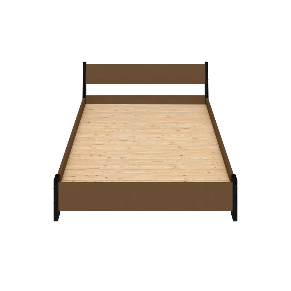 Фото 3 Кровать Solarius Мишка сплошное основание 170x80x210см дерево цвет коричневый/антрацит Фото 3 Кровать Solarius Мишка сплошное основание 170x80x210см дерево цвет коричневый/антрацит