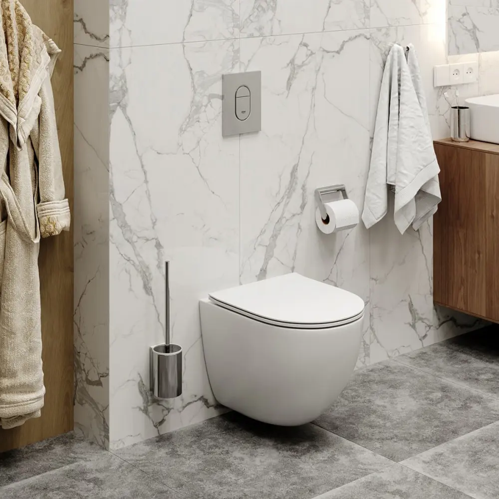 Фото 6 Комплект инсталляция и унитаз подвесной GROHE Rapid SL GH 39188001 безободковый, цвет белый Фото 6 Комплект инсталляция и унитаз подвесной GROHE Rapid SL GH 39188001 безободковый, цвет белый