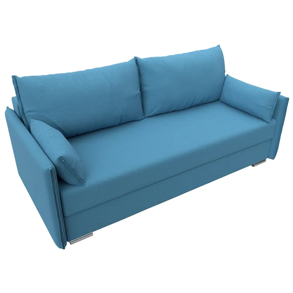 Фото 6 Диван прямой Сайгон Лига диванов 125107 203x90x105 см рогожка цвет амур 10 голубой