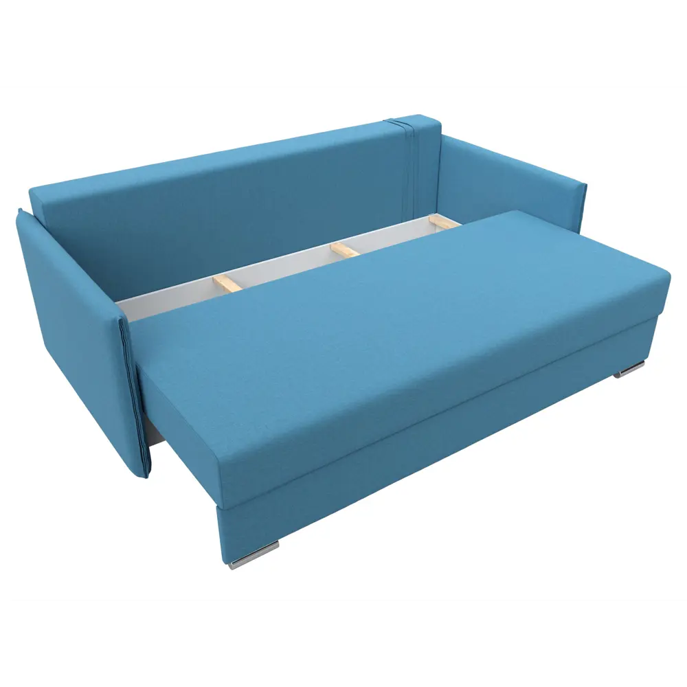 Фото 7 Диван прямой Сайгон Лига диванов 125107 203x90x105 см рогожка цвет амур 10 голубой