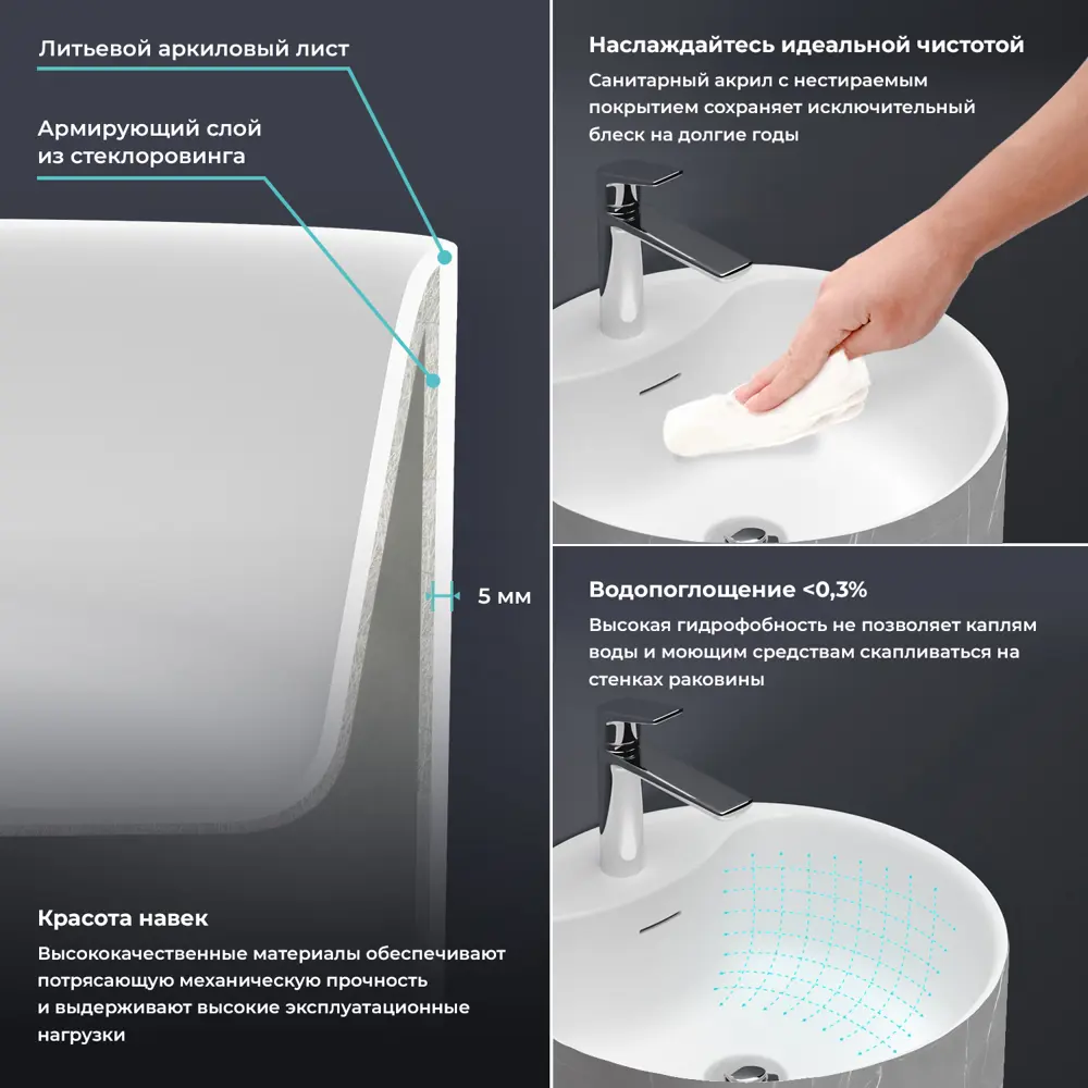 Фото 5 Напольная раковина отдельностоящая Wellsee Chalice Perfection 20213048R размер 45x45x85 см, с донным клапаном Фото 5 Напольная раковина отдельностоящая Wellsee Chalice Perfection 20213048R размер 45x45x85 см, с донным клапаном