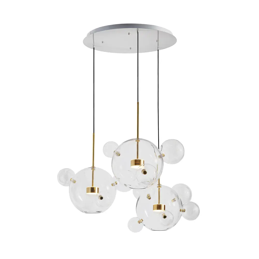 Фото 2 Люстра подвесная светодиодная Loft It Bolle Lf_2027-d3 5.57 м² теплый белый (желтый) свет цвет белый/золото Фото 2 Люстра подвесная светодиодная Loft It Bolle Lf_2027-d3 5.57 м² теплый белый (желтый) свет цвет белый/золото