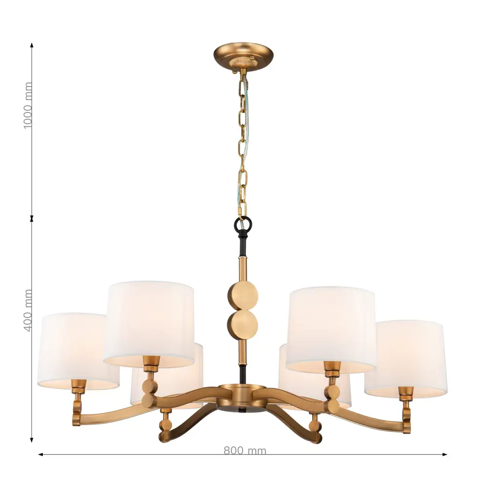 Фото 3 Люстра подвесная Favourite Cento Fv_2624-6p 3 лампы 12 м² цвет латунь Фото 3 Люстра подвесная Favourite Cento Fv_2624-6p 3 лампы 12 м² цвет латунь