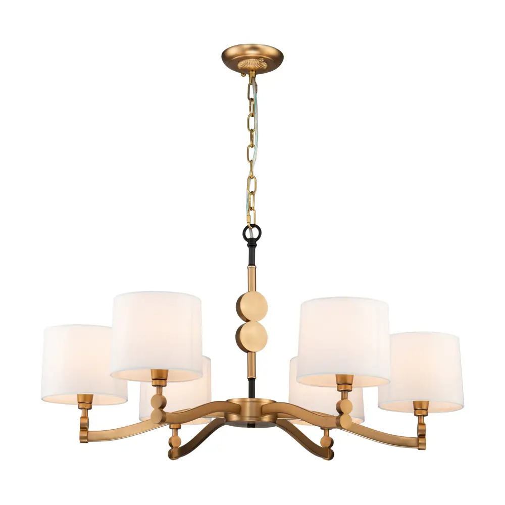 Фото Люстра подвесная Favourite Cento Fv_2624-6p 3 лампы 12 м² цвет латунь Фото Люстра подвесная Favourite Cento Fv_2624-6p 3 лампы 12 м² цвет латунь