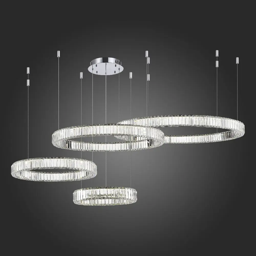 Фото 7 Люстра подвесная светодиодная хрустальная St luce Tivoli sl1622.103.04 67 м² нейтральный белый свет цвет серый/серебристый Фото 7 Люстра подвесная светодиодная хрустальная St luce Tivoli sl1622.103.04 67 м² нейтральный белый свет цвет серый/серебристый