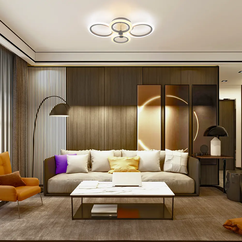 Фото 5 Люстра потолочная светодиодная Feron Elegance с пультом управления 20 м² регулируемый белый свет цвет белый Фото 5 Люстра потолочная светодиодная Feron Elegance с пультом управления 20 м² регулируемый белый свет цвет белый