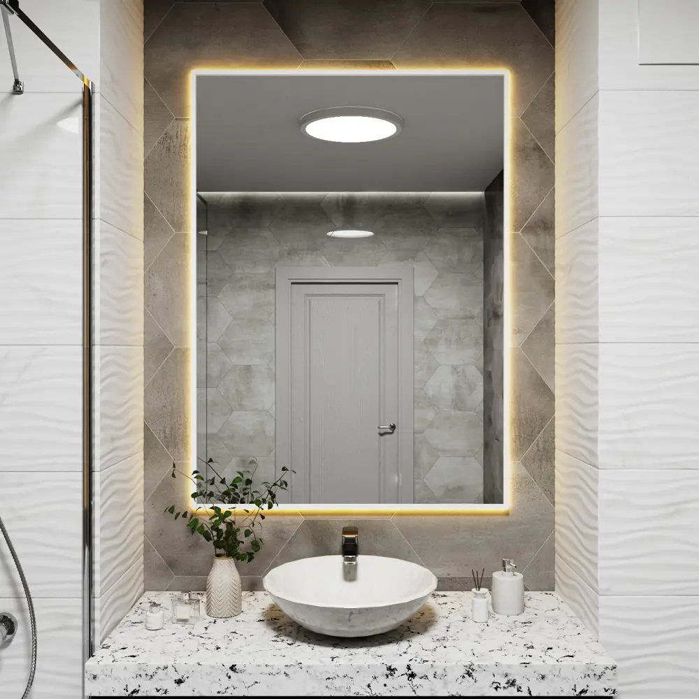 Фото Зеркало со встроенной подсветкой One mirror 13090бст 90x130 см Фото Зеркало со встроенной подсветкой One mirror 13090бст 90x130 см