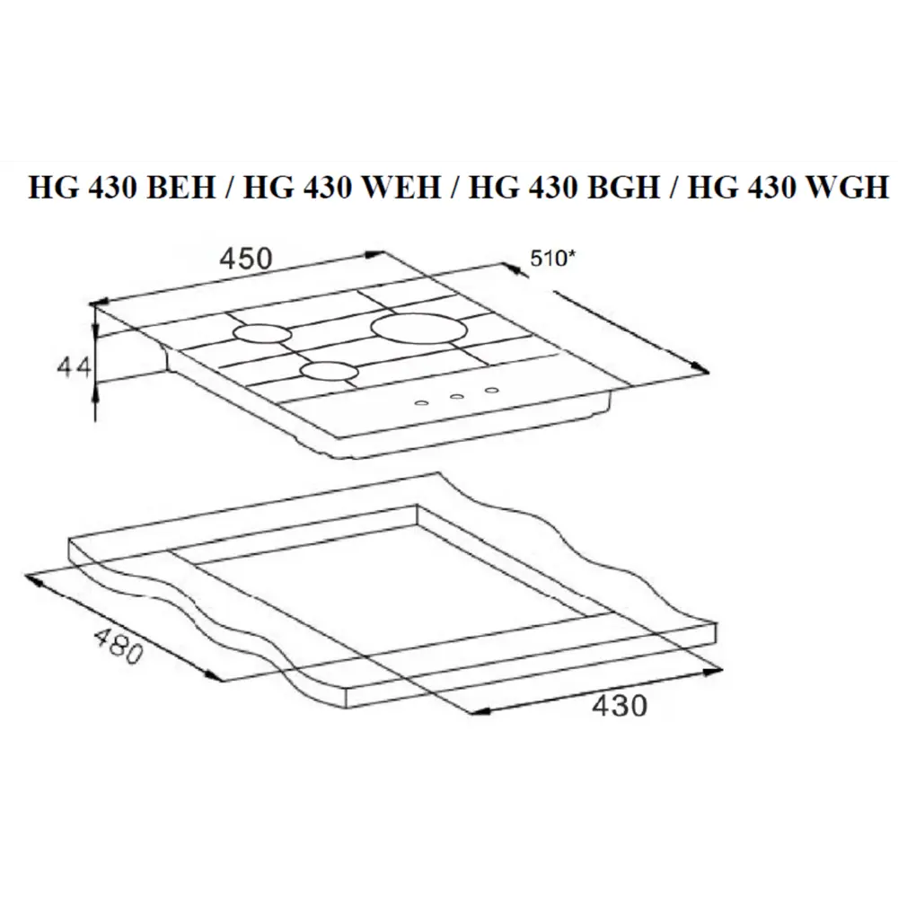 Фото 4 Варочная панель Weissgauff HG 430 WGH 45 см 3 конфорки цвет белый Фото 4 Варочная панель Weissgauff HG 430 WGH 45 см 3 конфорки цвет белый