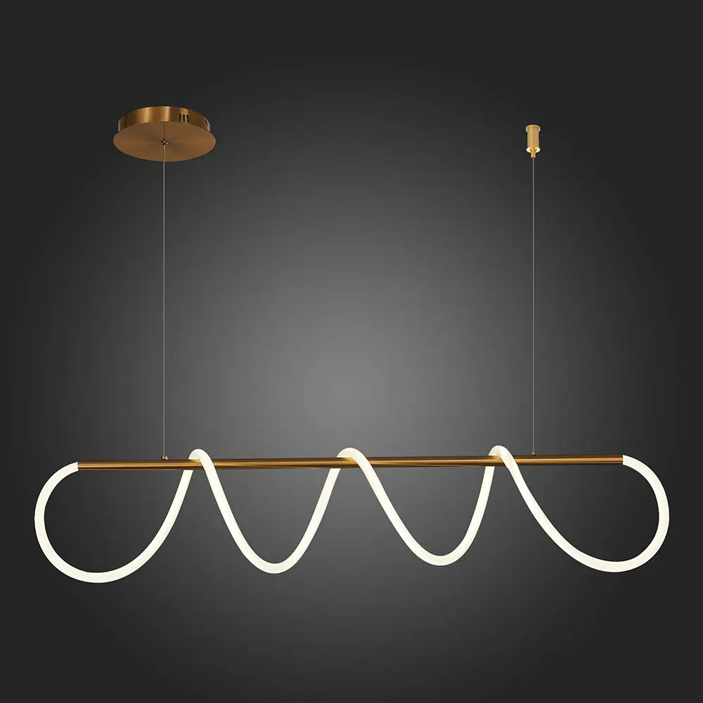 Фото 2 Светильник подвесной светодиодный St luce 16 м² нейтральный белый свет цвет латунь Фото 2 Светильник подвесной светодиодный St luce 16 м² нейтральный белый свет цвет латунь