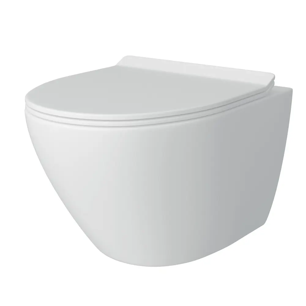 Фото 9 Инсталляция с унитазом комплект 5 в 1 Teymi F13385 унитаз подвесной безободковый Lina Pro кнопка нержавеющая сталь