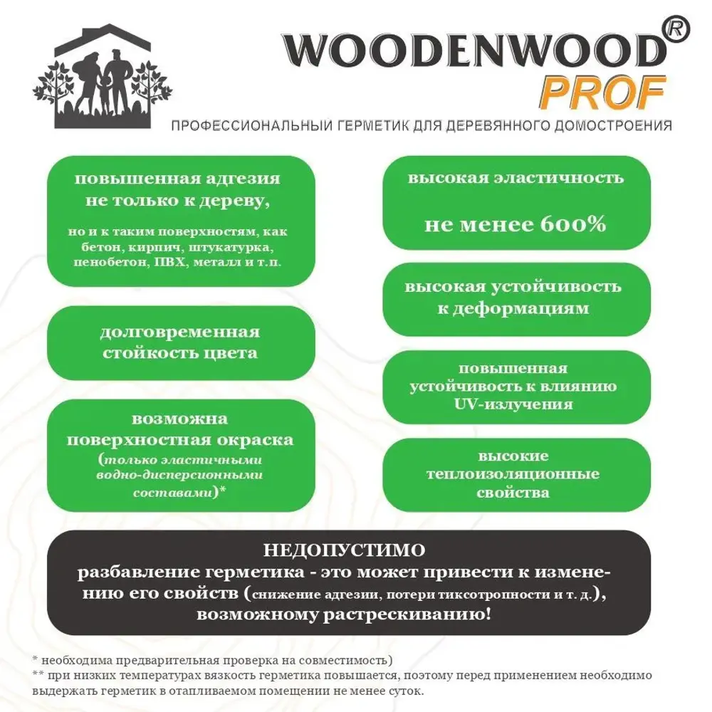 Фото 3 Герметик WoodenWood Prof цвет тик 0.90 кг Фото 3 Герметик WoodenWood Prof цвет тик 0.90 кг