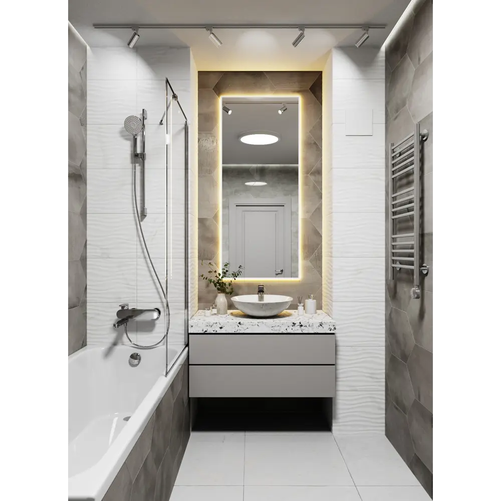 Фото 3 Зеркало со встроенной подсветкой One mirror 14070бст 70x140 см Фото 3 Зеркало со встроенной подсветкой One mirror 14070бст 70x140 см