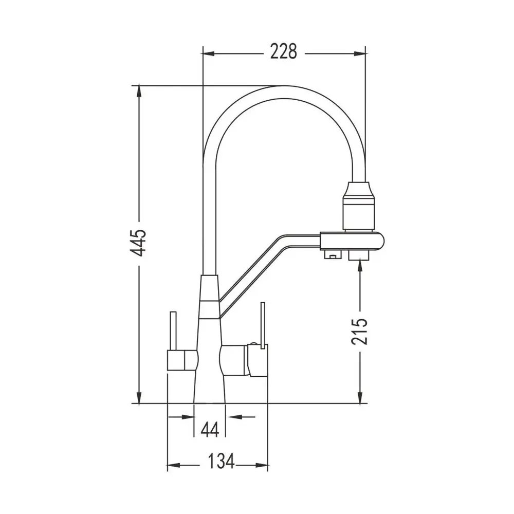 Фото 4 Смеситель для кухни Boch mann 10426 гибкий излив 45 см цвет матовая сталь