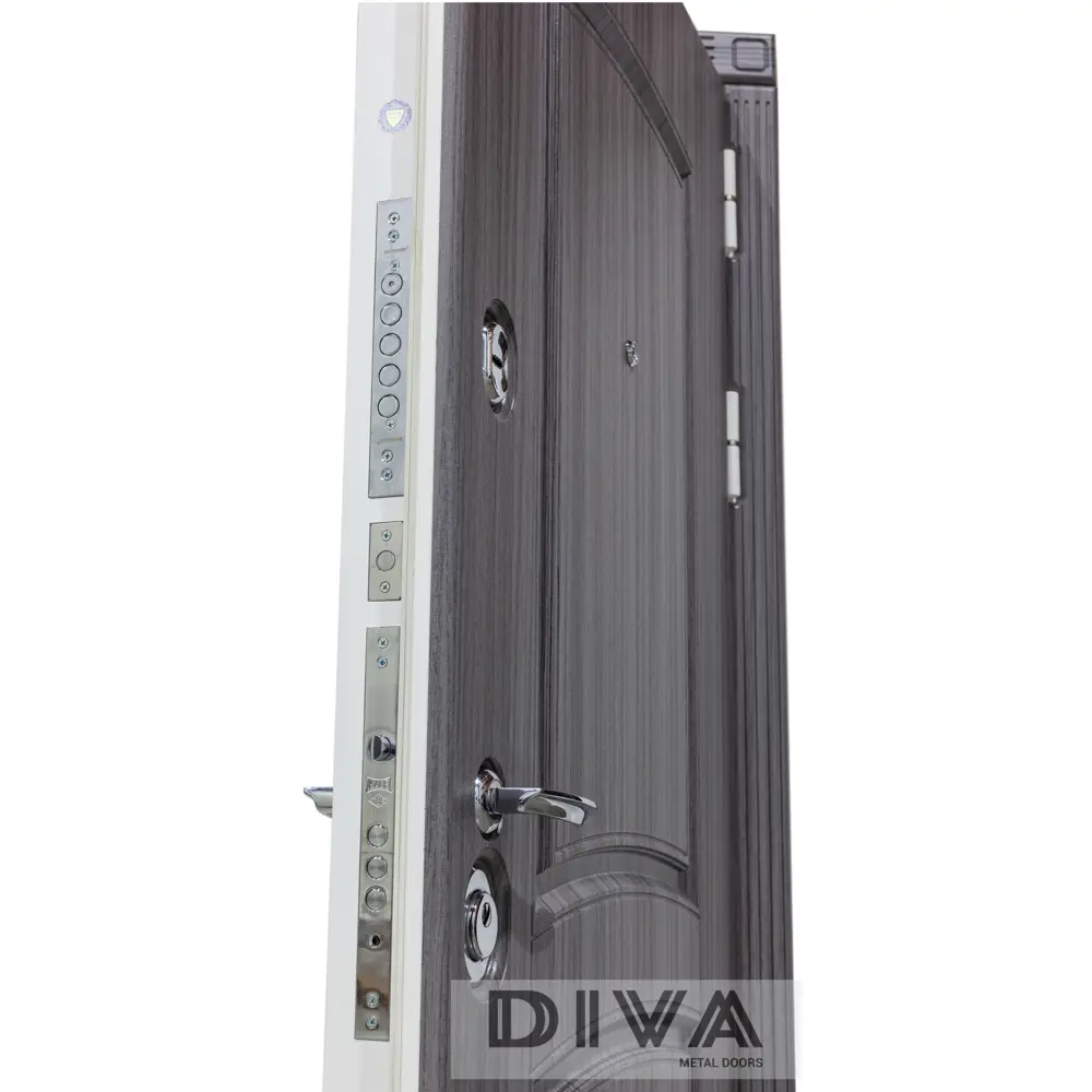 Фото 2 Входная дверь Diva МД-42 УТ-00075319 металлическая левая 205x86см цвет серый Фото 2 Входная дверь Diva МД-42 УТ-00075319 металлическая левая 205x86см цвет серый