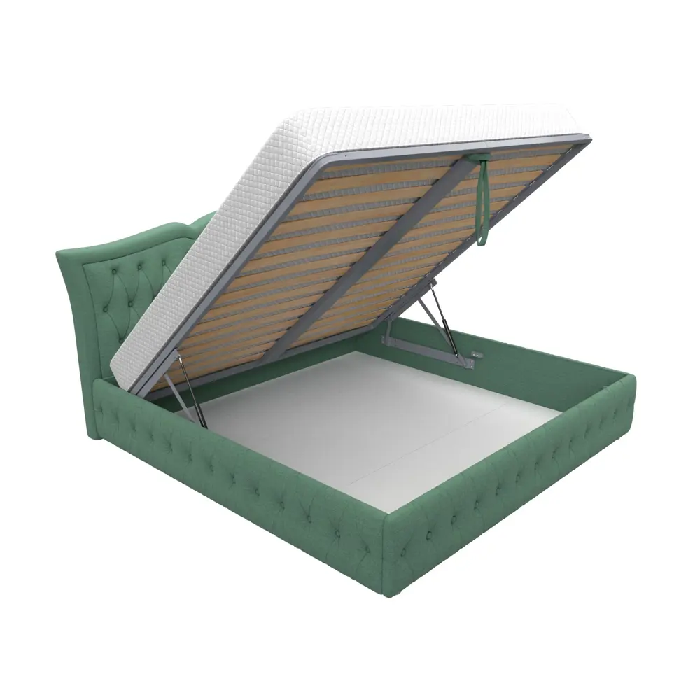 Фото 6 Кровать Герда 200 Лига диванов 123596 227x110x211 см рогожка цвет амур 11 зеленый Фото 6 Кровать Герда 200 Лига диванов 123596 227x110x211 см рогожка цвет амур 11 зеленый