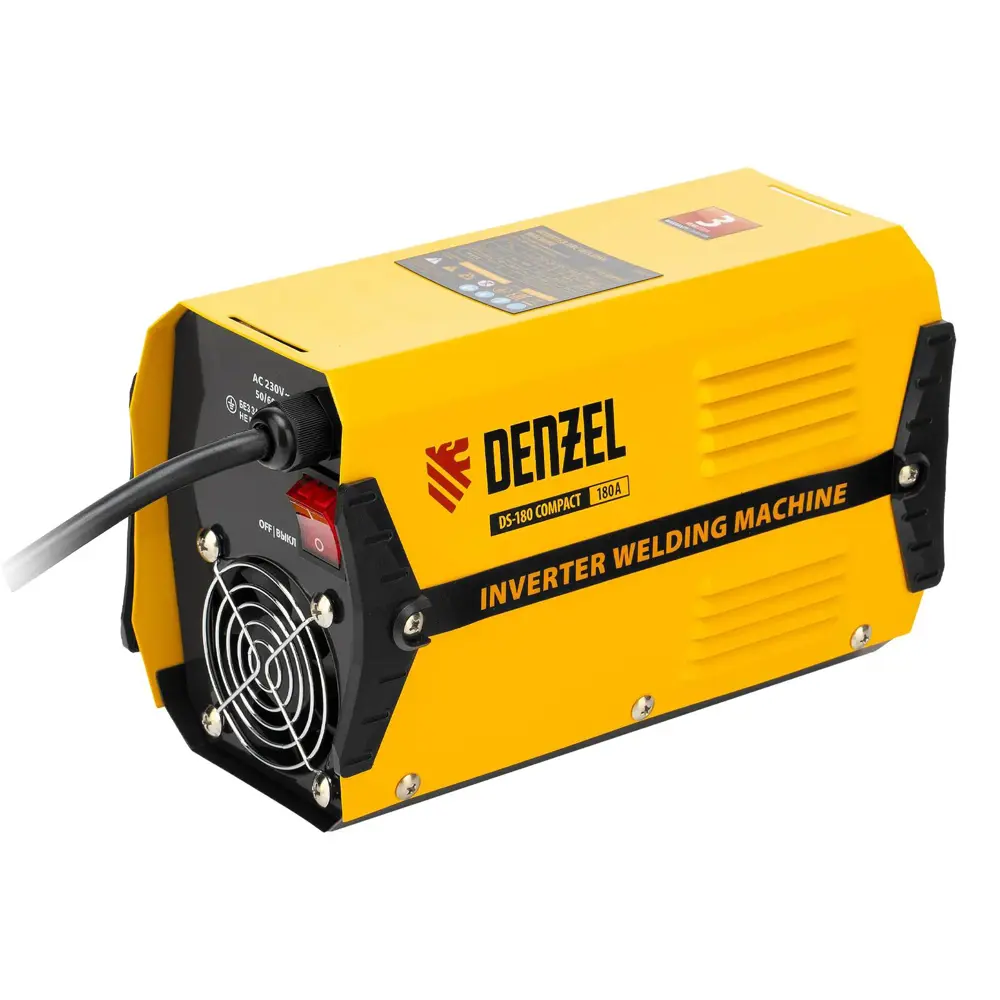Фото 4 Сварочный аппарат инверторный Denzel DS-180 Compact, 180 А, 4 мм Фото 4 Сварочный аппарат инверторный Denzel DS-180 Compact, 180 А, 4 мм