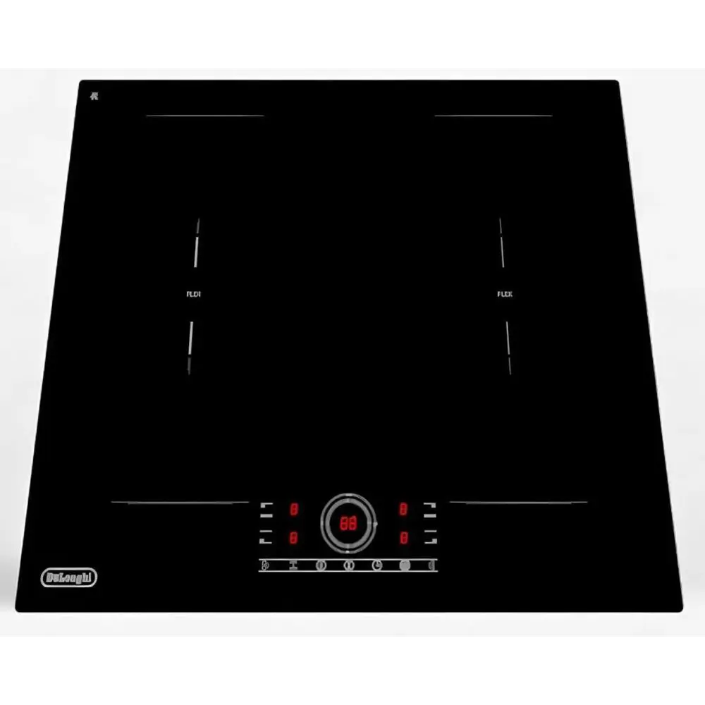 Фото 2 Электрическая варочная панель Delonghi VITTORIO 1E1F CR 59 см 4 конфорки цвет черный Фото 2 Электрическая варочная панель Delonghi VITTORIO 1E1F CR 59 см 4 конфорки цвет черный